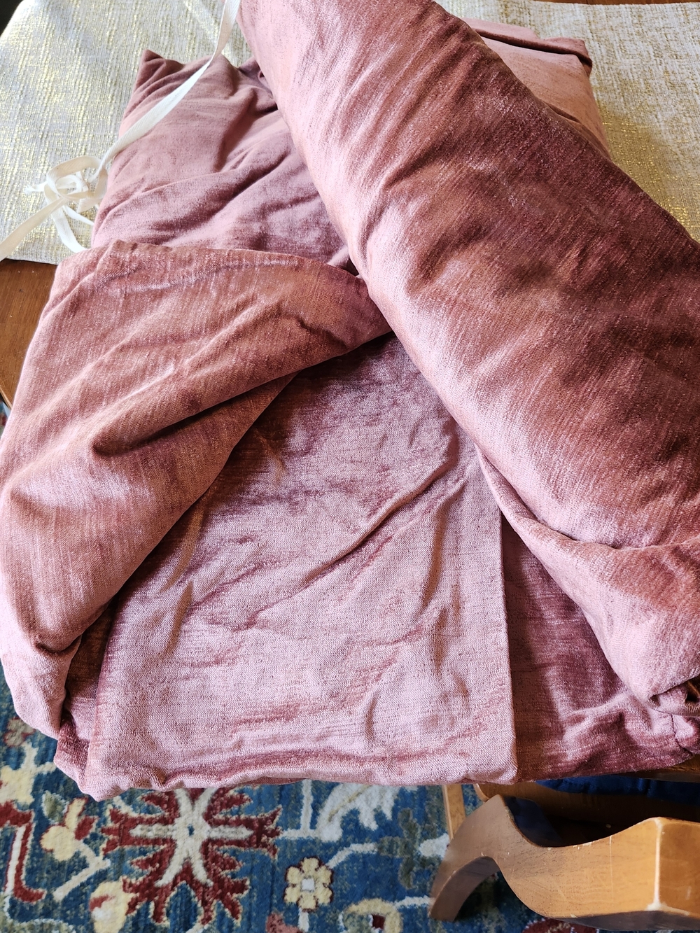 West Elm King Duvet Cover Velvet Burnt Rose